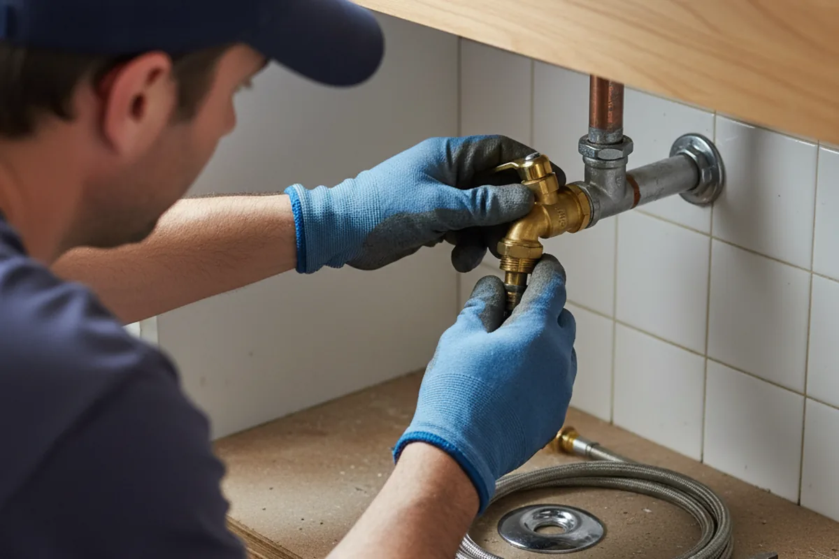 Shutoff valve and fitting work during Emergency Plumbing in Magnetic Springs